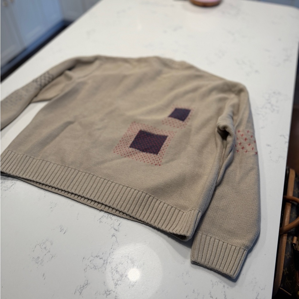 Abercrombie & Fitch patchwork crewneck sweater NWT - Picture 6 of 9